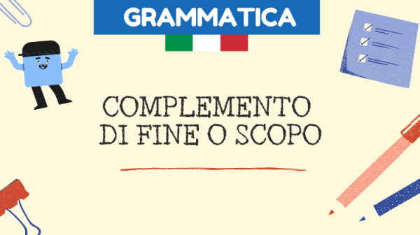 Frasi Con Il Complemento Di Fine O Scopo Complemento di fine o scopo - Calzari Alati