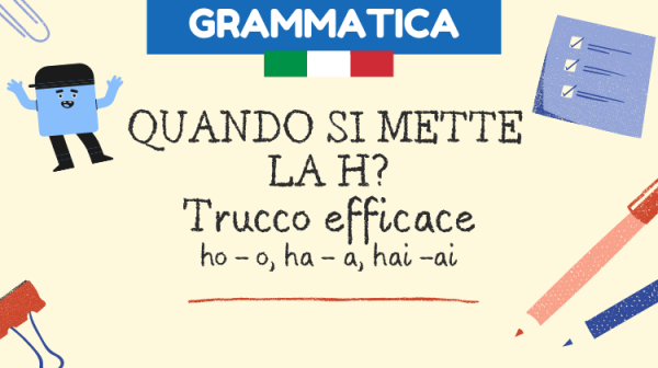 Quando Si Usa Un Con L'apostrofo Quando si mette la H? Trucco efficace. Ho - o, Ha - a, Hai - ai