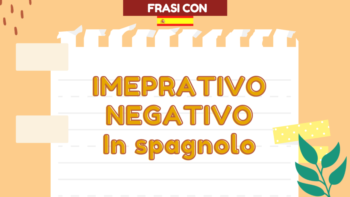 Frasi con l’imperativo in spagnolo – imperativo negativo