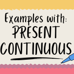 examples sentences with present continuous in english
