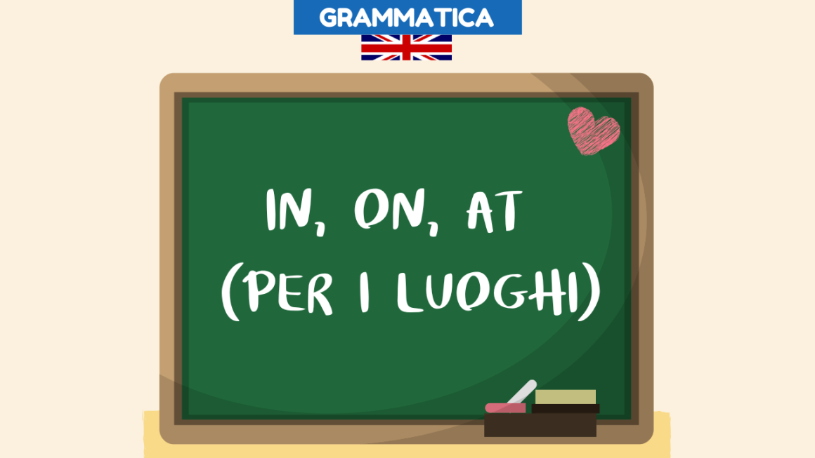 In, on, at in inglese per i luoghi spiegazione ed esempi
